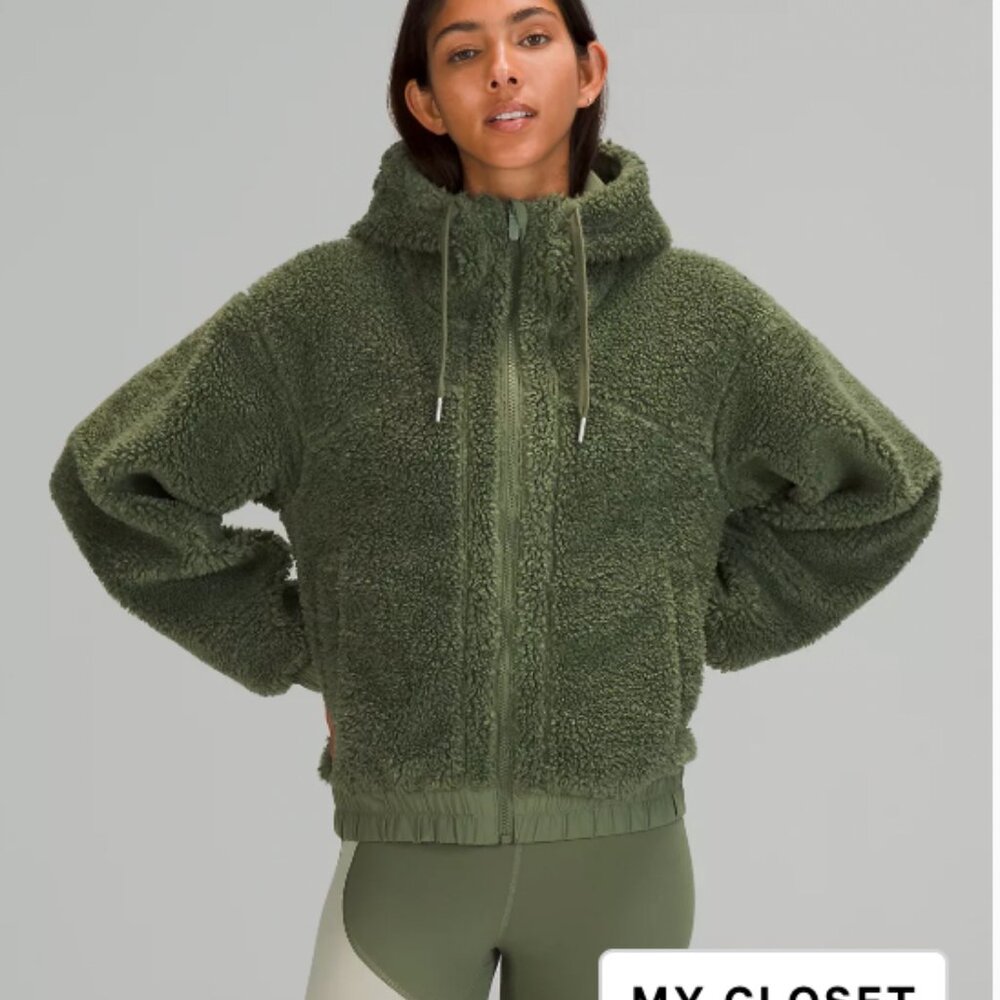 Lululemon Reversible Scuba Sherpa Bomber Jacket Size 6